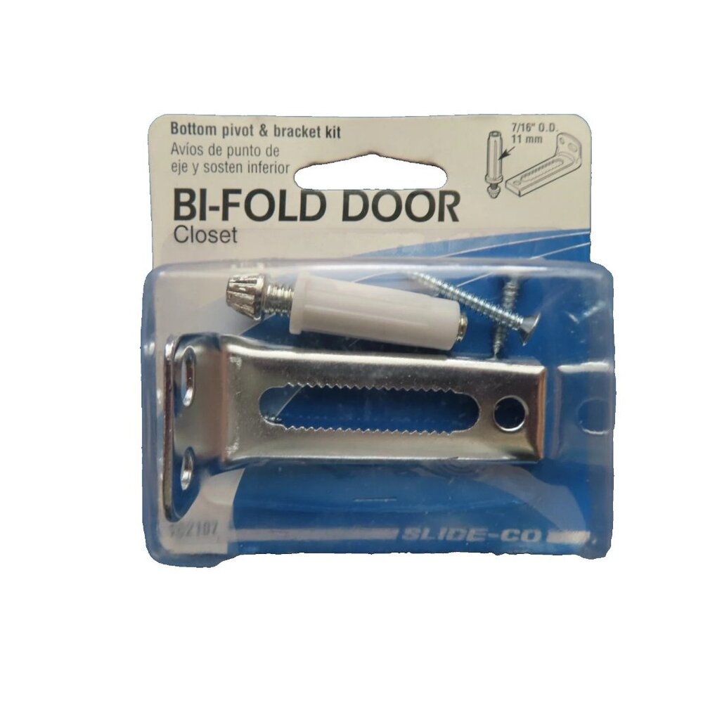 Prime-Line Bi-Fold Door Bottom Pivot & Bracket Kit 7/16" OD # 162107